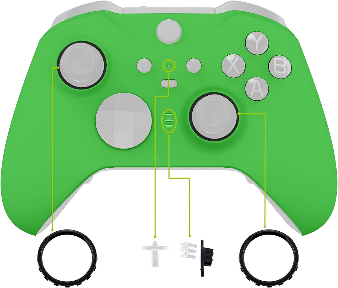 eXtremeRate Front Case für Xbox Elite Series 2/Series 2-Core Controller,DIY-Ersatz Hülle&Thumbstick