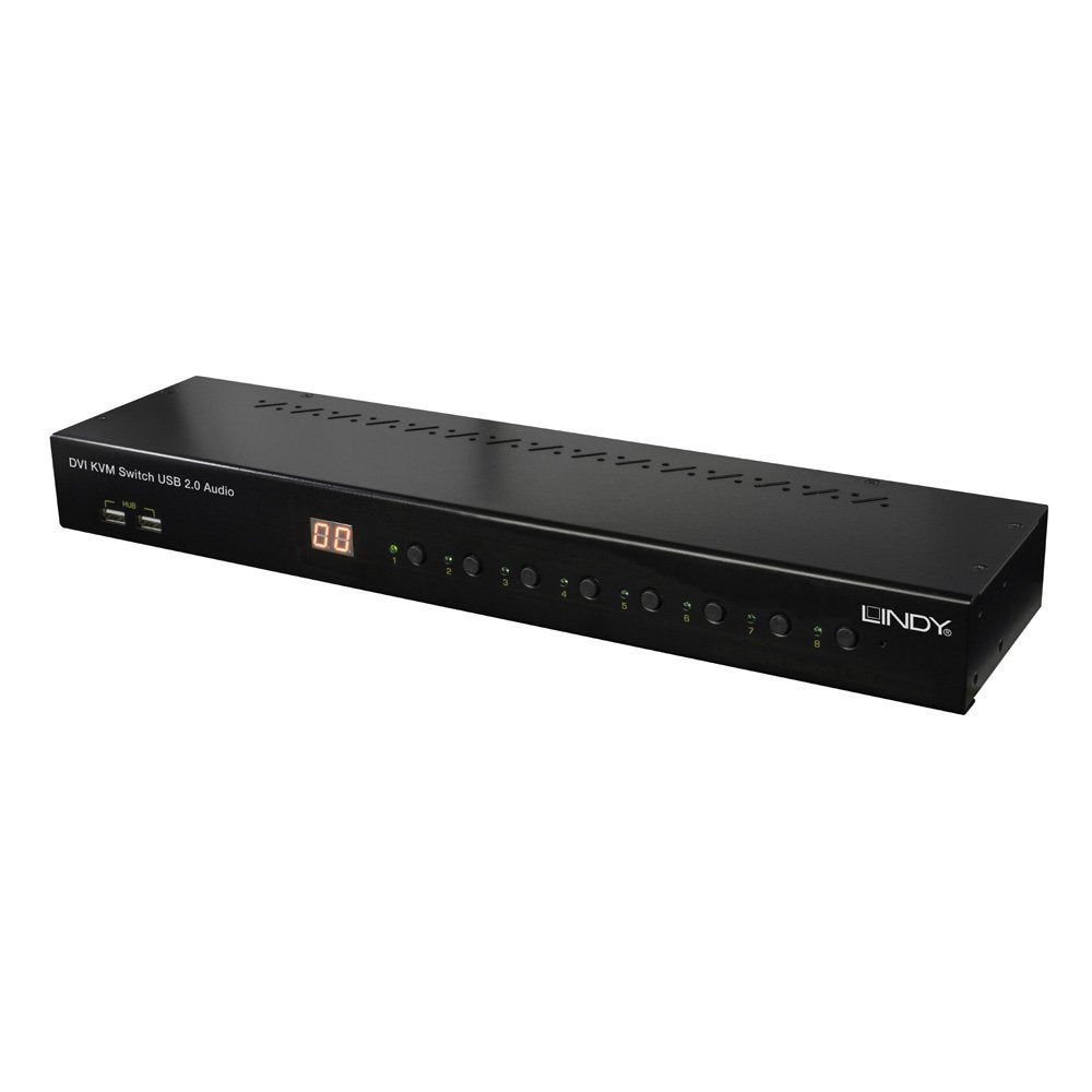 LINDY KVM Switch Pro USB Audio DVI-I 8 KVM-Umschalter