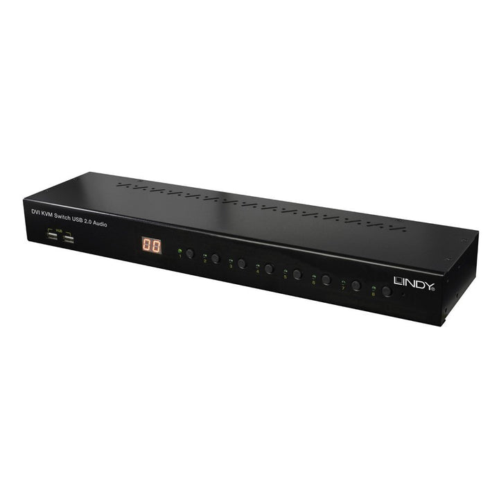 LINDY KVM Switch Pro USB Audio DVI-I 8 KVM-Umschalter