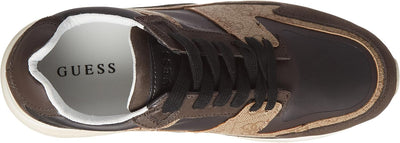 GUESS Herren Enna Sneaker 42 EU Beige Brown, 42 EU Beige Brown