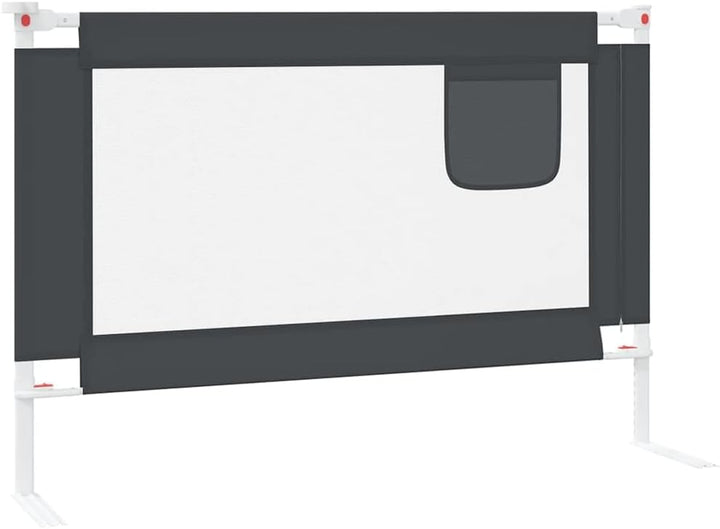 vidaXL Kleinkind-Bettschutzgitter Dunkelgrau 100x25 cm Stoff