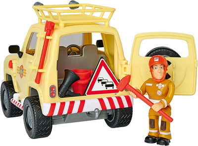 Simba - Feuerwehrmann Sam, Bergfahrzeug 4x4, 109252511038, 3 Jahre, 15 cm, mit Licht und Sound