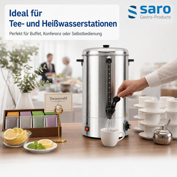 Saro 317-2005 HOT DRINK MAXI Glühwein-und Heisswasserspender, 40L, Edelstahl
