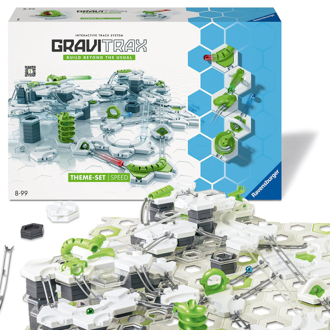 Ravensburger GraviTrax Theme-Set Speed 22428 -Actionreiches GraviTrax Starterset für deine Kugelbahn