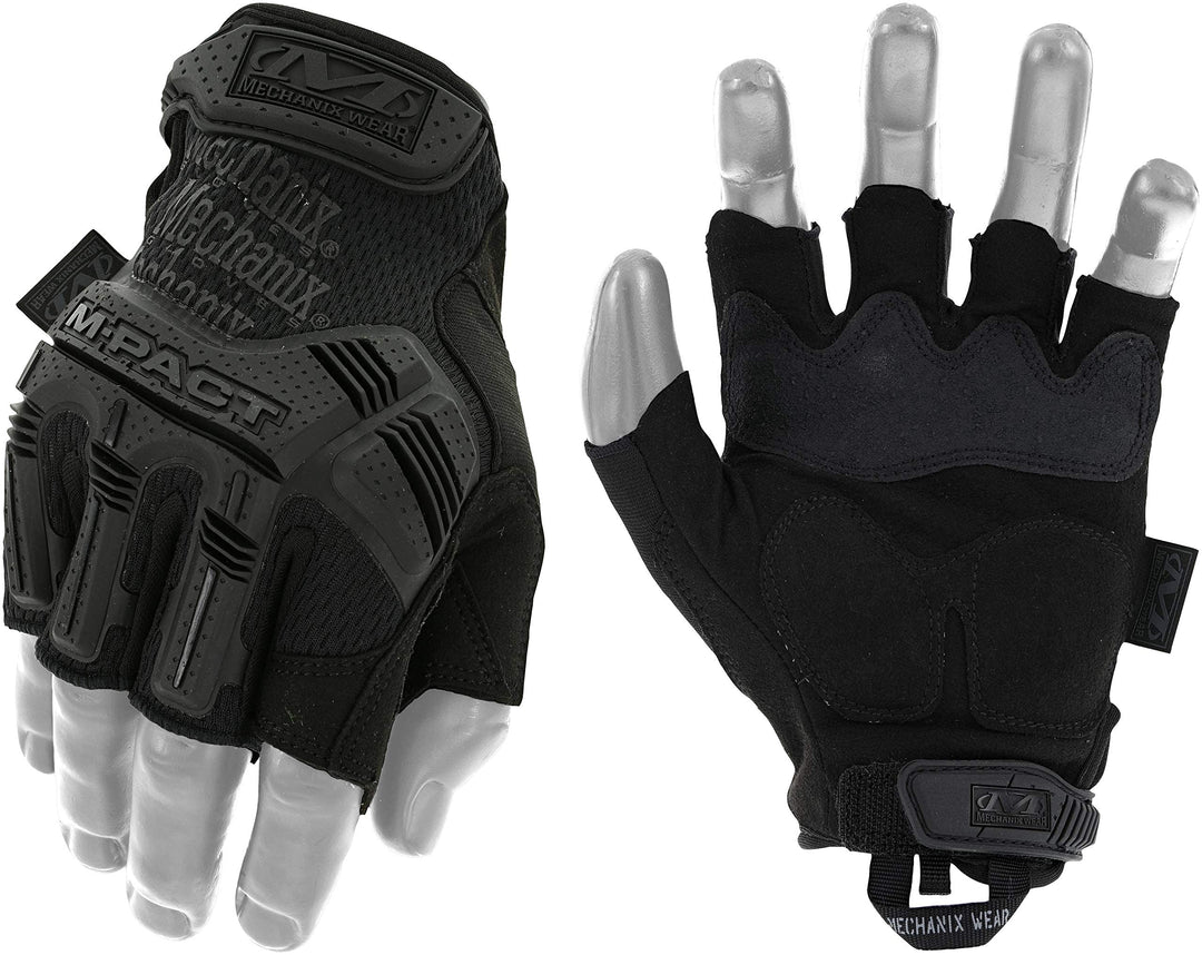 Mechanix Wear Mechanix Herren M-pact® Covert Vingerloze handschoenen (X-large, volledig zwart) Finge