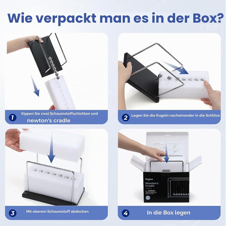 Theefun Newtons Wiege Balance Bälle Wissenschaft Physik Gadget Desktop Dekoration kinetische Bewegun