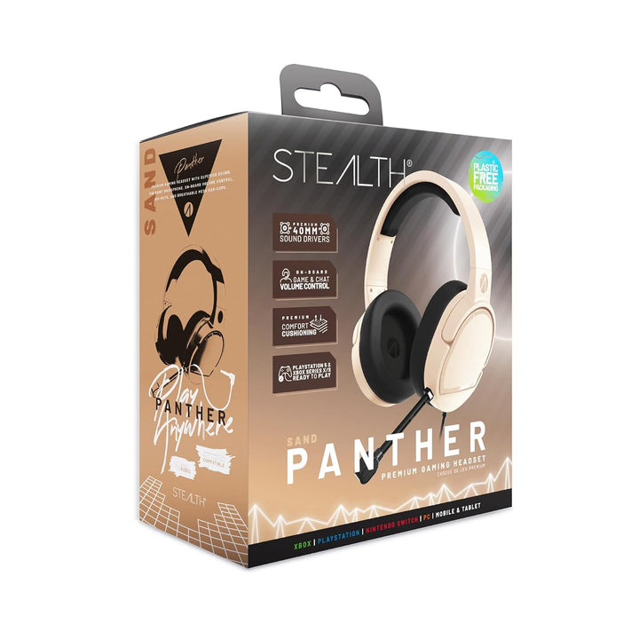 Panther Gaming Headset Sand (PS4/PS5/XBOX/NSW), Sand
