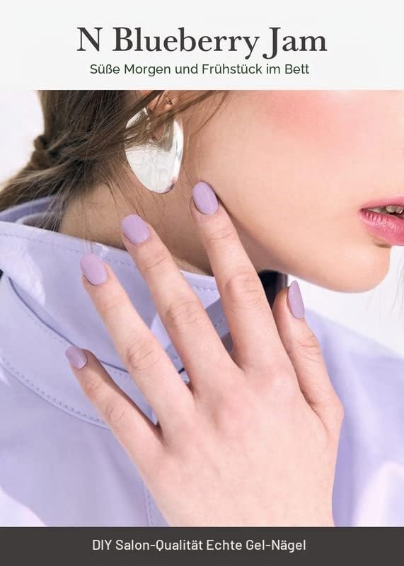 ohora Halbgehärtete Gel-Nagelstreifen (N Blaubeermarmelade) – Funktioniert mit allen Nagellampen, Sa