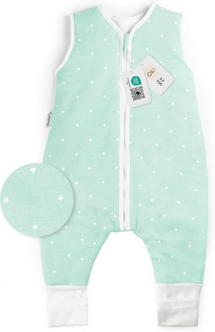 Ehrenkind® Babyschlafsack | Schlafsack mit Füssen 2.5 TOG | Bio-Baumwolle | Ganzjahres Schlafsack Ba