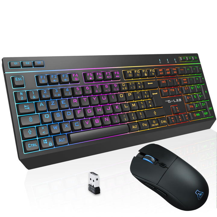 The G-Lab - Combo Tungsten EX – kabellose Tastatur – Dreifache Verbindung 2,4 GHz/BT/kabelgebunden –
