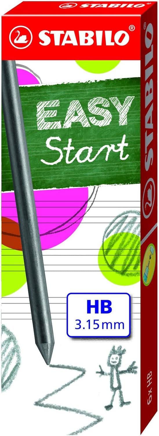 Minen zum Nachfüllen - STABILO EASYergo 3.15 Nachfüllminen - 15x 6er Pack im Display - Härtegrad HB