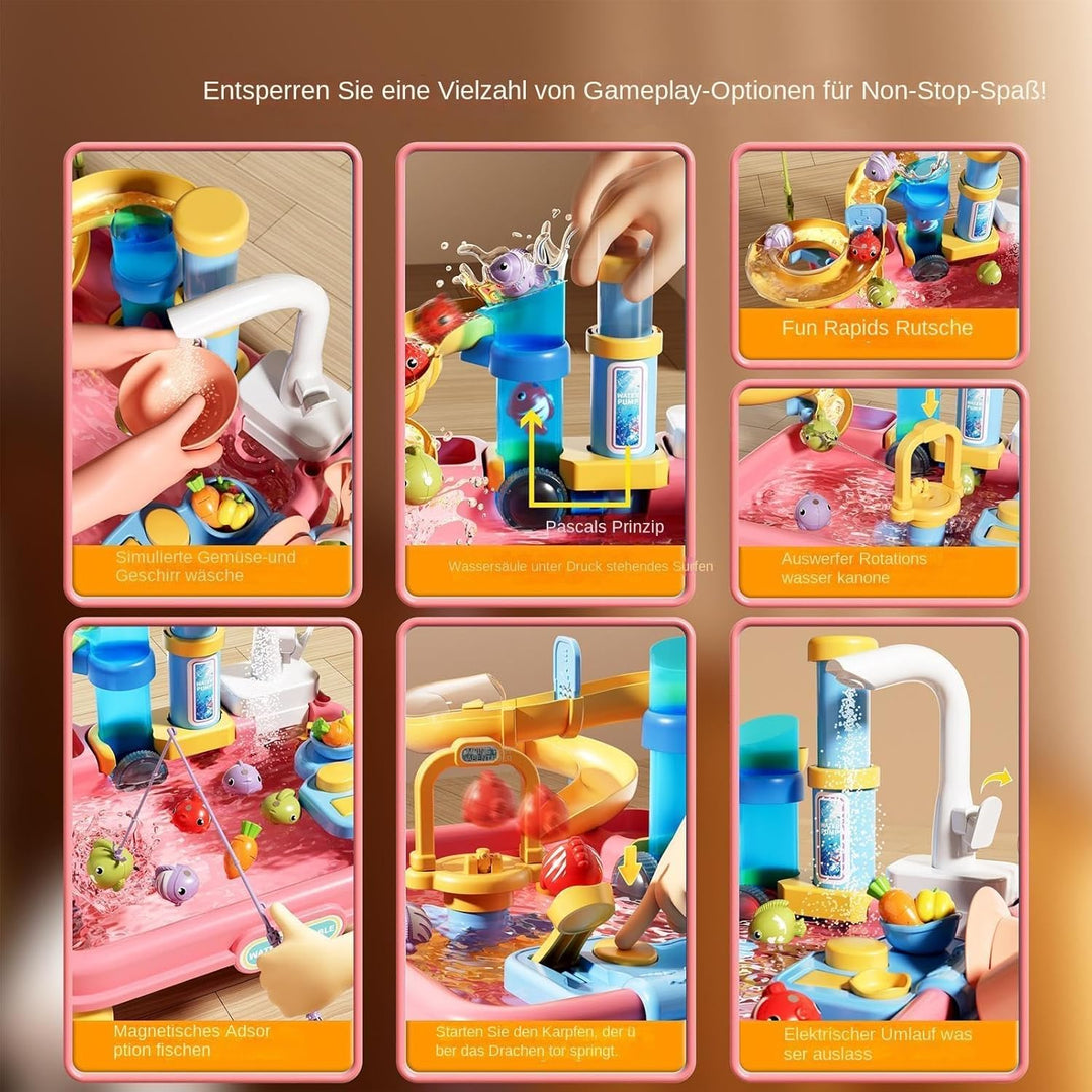 Generisch Sand und Wassertisch für Kinder, Sensorikspiel mit Integrierter Pumpe, Wasser Aktivitätsti