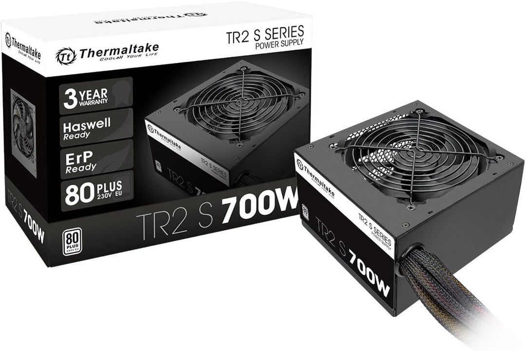 Thermaltake TR2 S 700W | PC-ATX-Netzteil | 80-Plus | leiser 120 Lüfter | EU zertifiziert | schwarz,