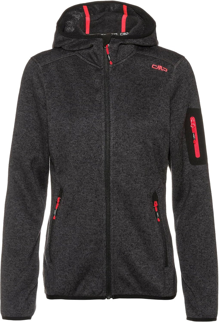 CMP Damen Hoodie Rain Jacke Regenjacke Hardshelljacke XXS Titan-Weiss-Fuchsia, XXS Titan-Weiß-F