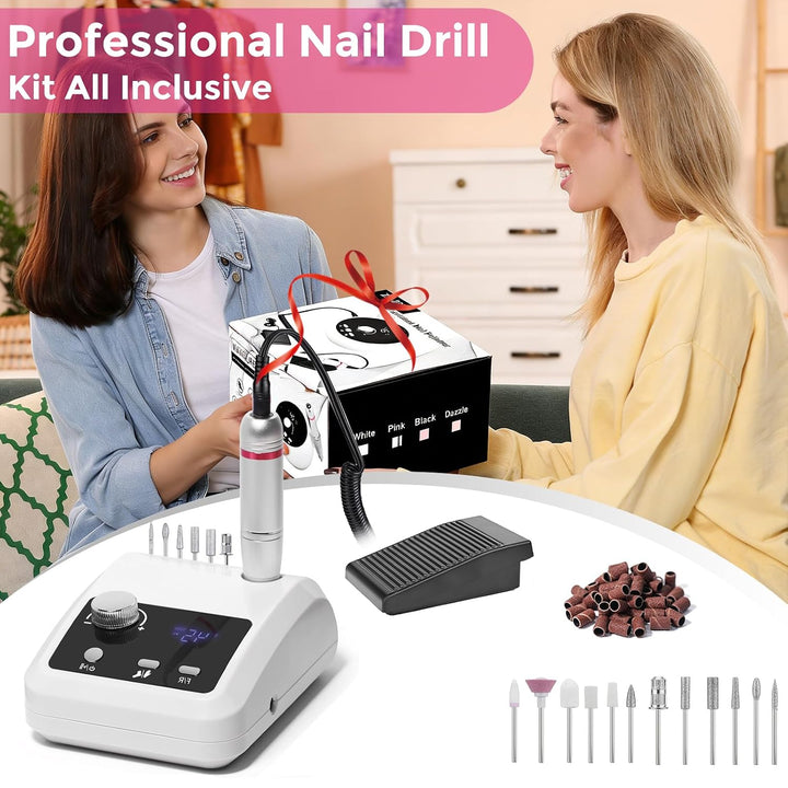 Nagelfräser Elektrisch für Gelnägel 45000 U/Min Maniküre Pediküre Set Elektrische Nagelfräser Profes