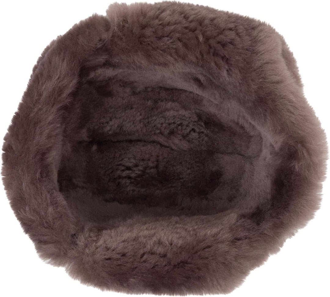 Zessano Leder Flieger Russische Ushanka Trapper Winter Pelz Hut - Unisex Shearling 100% Leder Schaff