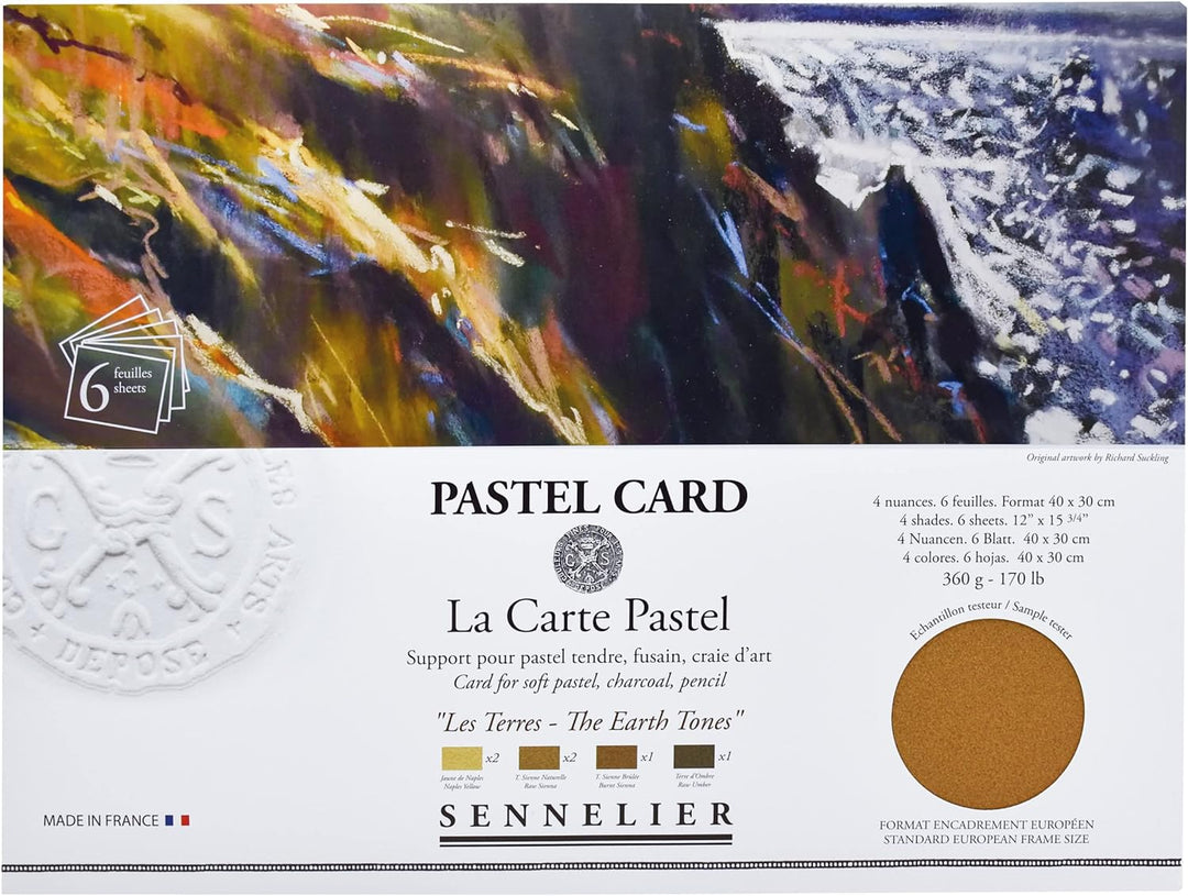 Sennelier La Carte Pastellkarten-Pochette, 40 x 27,9 cm, Erdtöne, Erdtöne