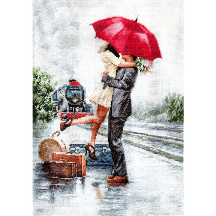 Luca-S B2369 Kreuzstich Set, Mehrfarbig, 31x19cm