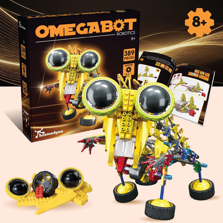 Science4you Robotics Omegabot - Roboterbaukasten für Kinder, Bauen Sie Ihren eigenen laufenden Robot