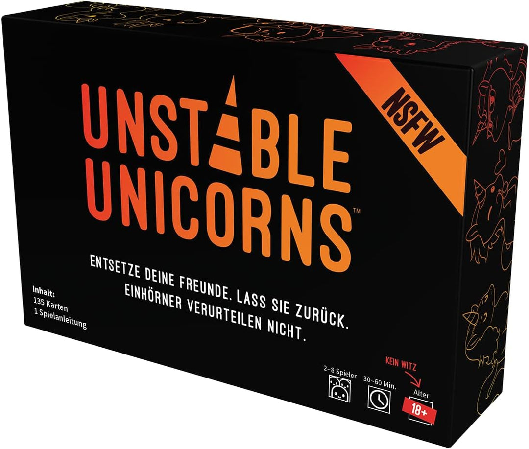 Unstable Games, Unstable Unicorns NSFW, Partyspiel, Kartenspiel, 2-8 Spieler, Ab 18+ Jahren, 30-60 M