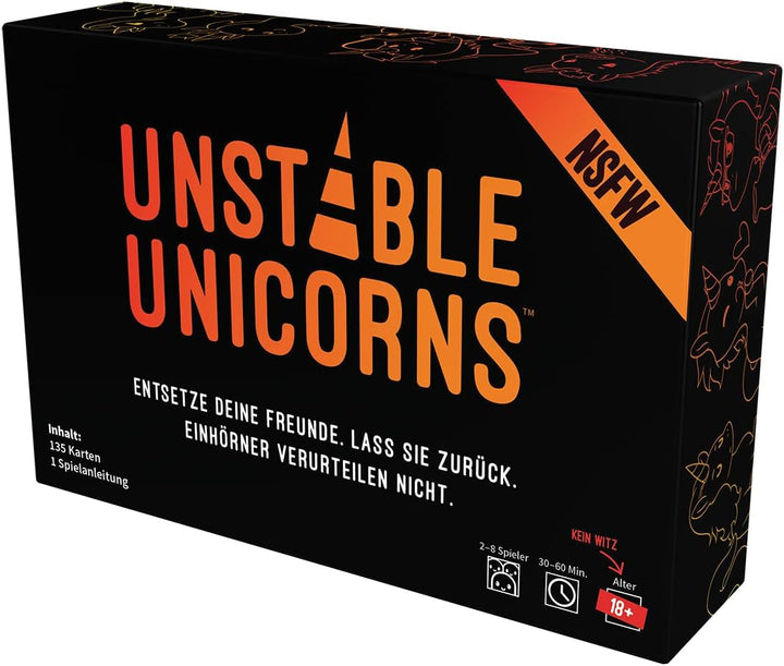 Unstable Games, Unstable Unicorns NSFW, Partyspiel, Kartenspiel, 2-8 Spieler, Ab 18+ Jahren, 30-60 M