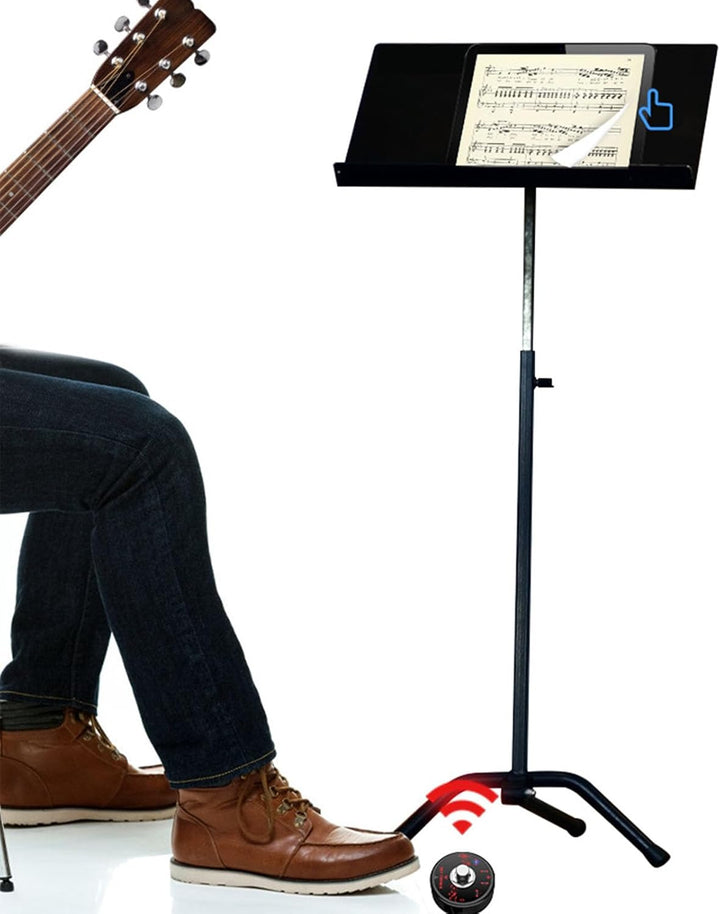 Drahtloses Bluetooth-Seitenwenderpedal, Tragbarer Fussschalter für Tastatur, Elektronische Bücher, M