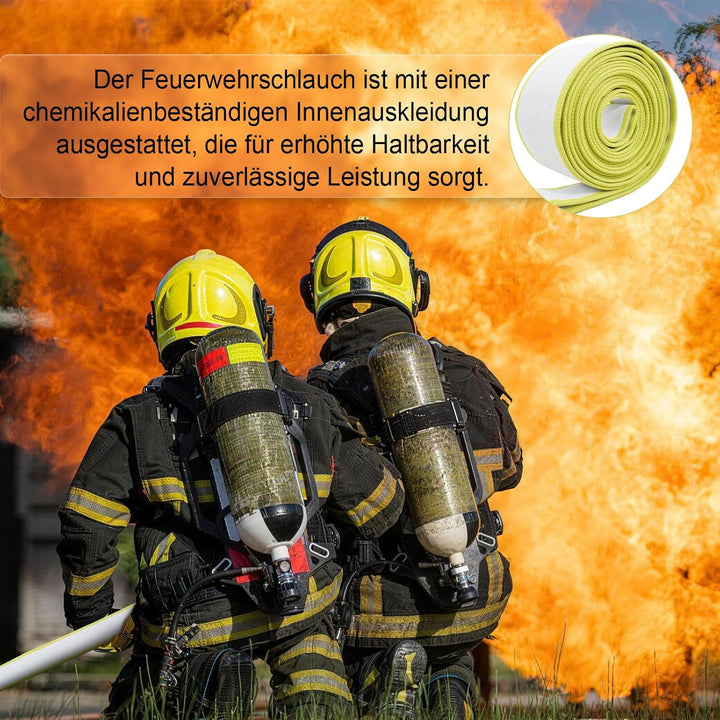 ZYfire Feuerwehrschlauch 75mm x 5m | 3 Zoll Feuerschlauch mit B-Storz Kupplung | flexibler Wassersch