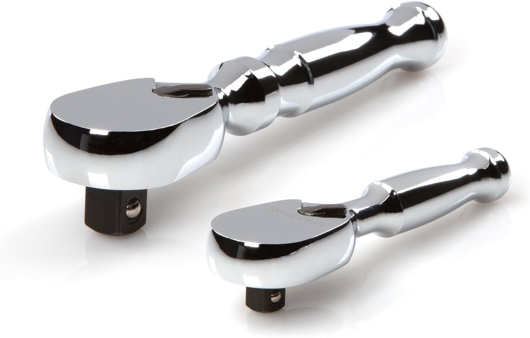 TEKTON 1/4 Zoll, 3/8 Zoll Antrieb Stubby Ratschen-Set, 2-teilig (3, 4-1/5.1 cm) | SRH91006 Kein Schn