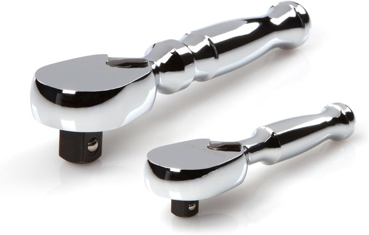 TEKTON 1/4 Zoll, 3/8 Zoll Antrieb Stubby Ratschen-Set, 2-teilig (3, 4-1/5.1 cm) | SRH91006 Kein Schn