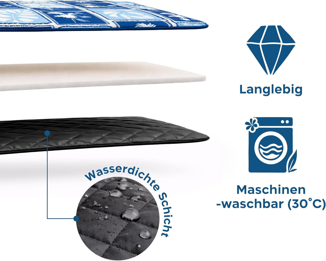 Twinzee Picknickdecke 200x200 cm Wasserdicht - Waschbare Stranddecke XXL für Strand, Camping, Outdoo