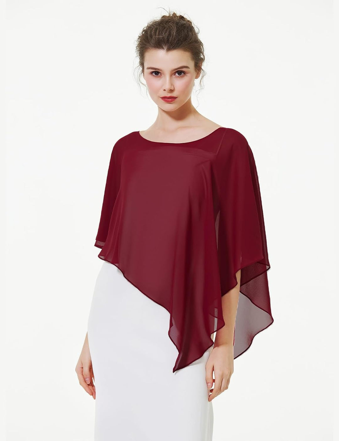 BEAUTELICATE Damen Chiffon Schal Stola Eleganten Cape Umhang für Braut Sommer Hochzeits Festliche Ab
