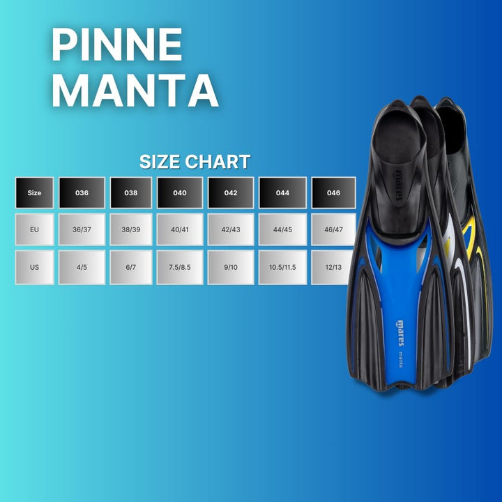 Flosse Mares Aquazone Manta, Schnorchelflosse Erwachsene – Unisex 36/37 Blau, 36/37 Blau