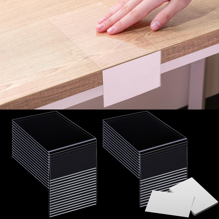 Containlol 30 Stück bewegliche Regaletikettenhalter, transparente Kunststoffregale, Etiketten mit 30