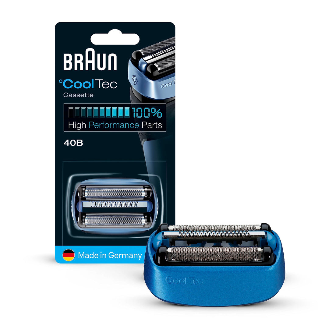 Braun Ersatzscherteil 40 B Blau, Kompatibel mit CoolTec Rasierern