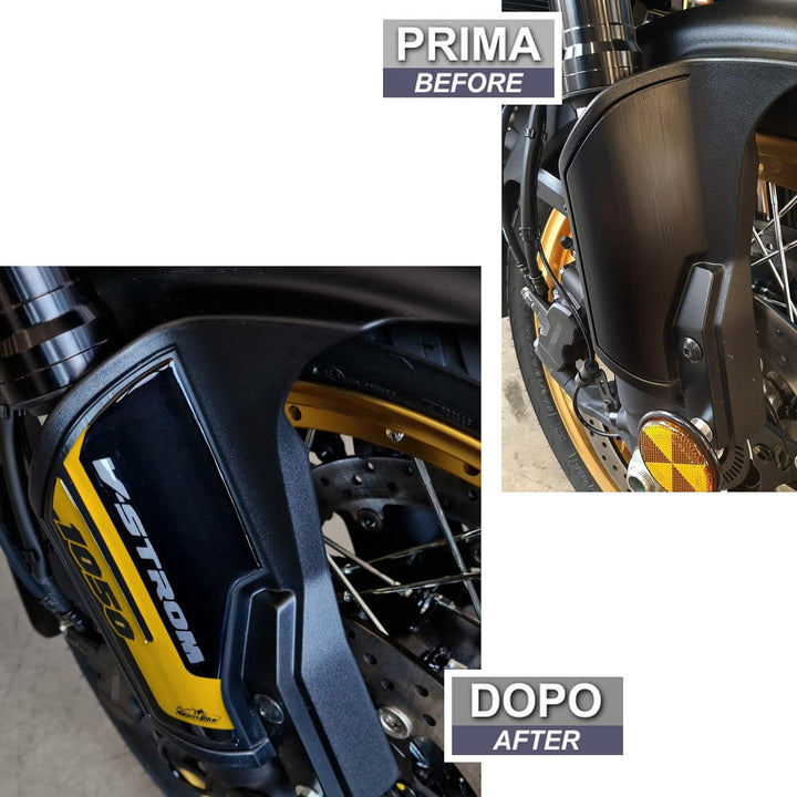 Resin Bike Aufkleber für Motorrad Kompatibel mit Suzuki V-Strom 1050 XT ABS 2022 Gold und Schwarz Du