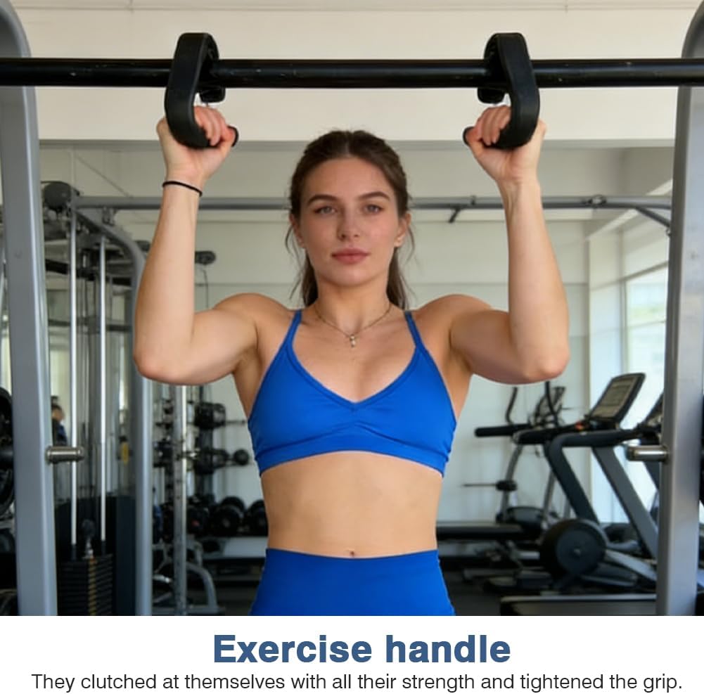 2 Stück Double D Fitness Griffe, 90-Grad-Haken Klimmzug Griffe, Griffbefestigung für Klimmzugstangen