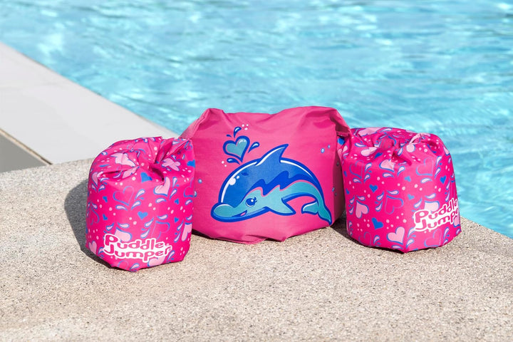 Bestway Puddle Jumper Schwimmhilfe Kleiner Delfin, 2-6 Jahre, 15-30 kg, Brustumfang 56 cm, Polyester