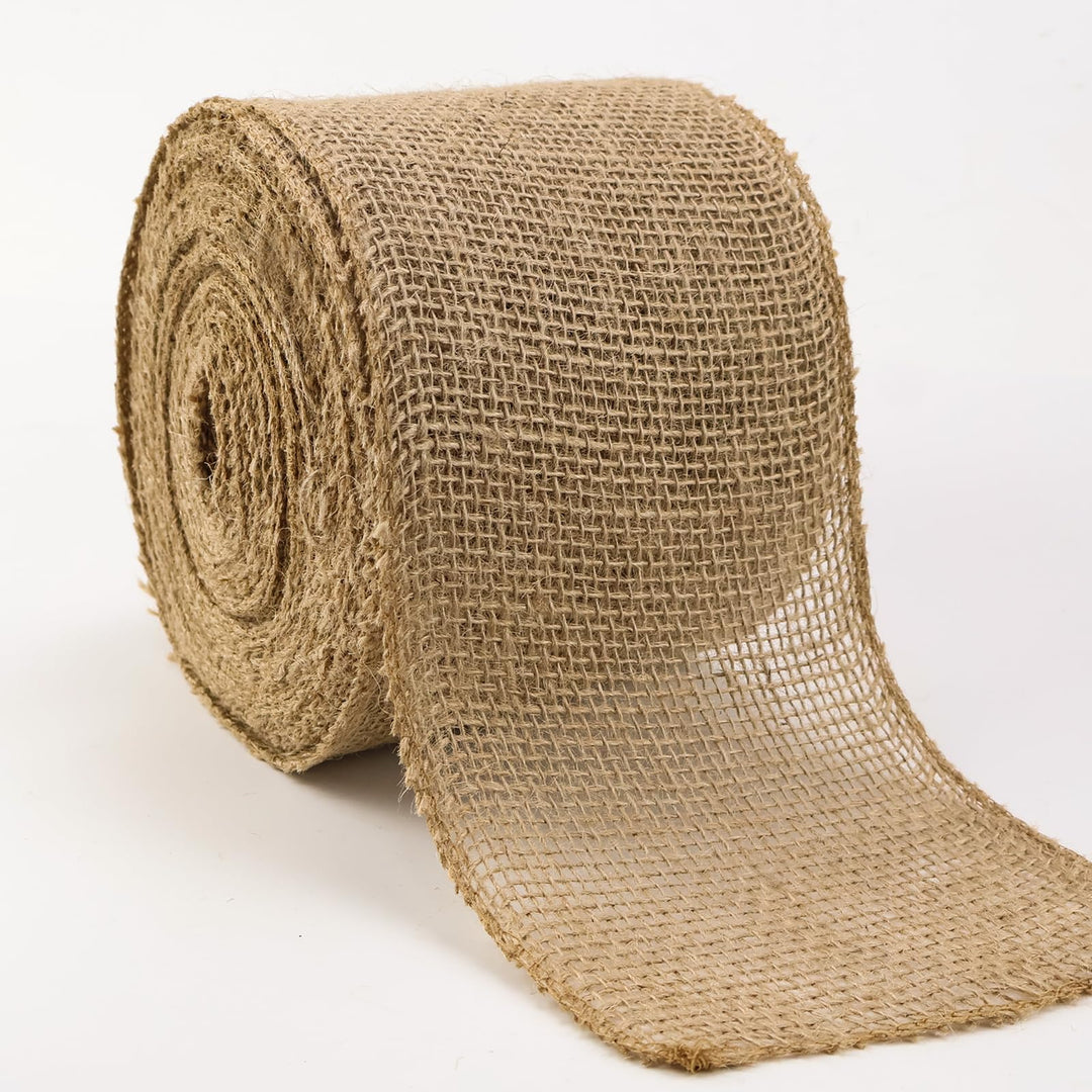 FSWWSF Jute-Wickelstreifen 15cm x 20m Juteband Sackleinen Band für Pflanzen Frostschutz und Feuchtig