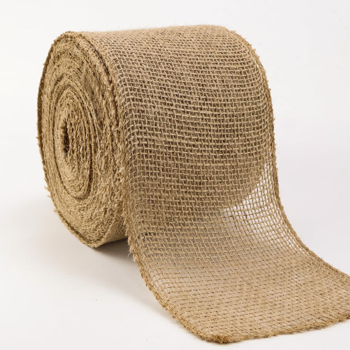 FSWWSF Jute-Wickelstreifen 15cm x 20m Juteband Sackleinen Band für Pflanzen Frostschutz und Feuchtig