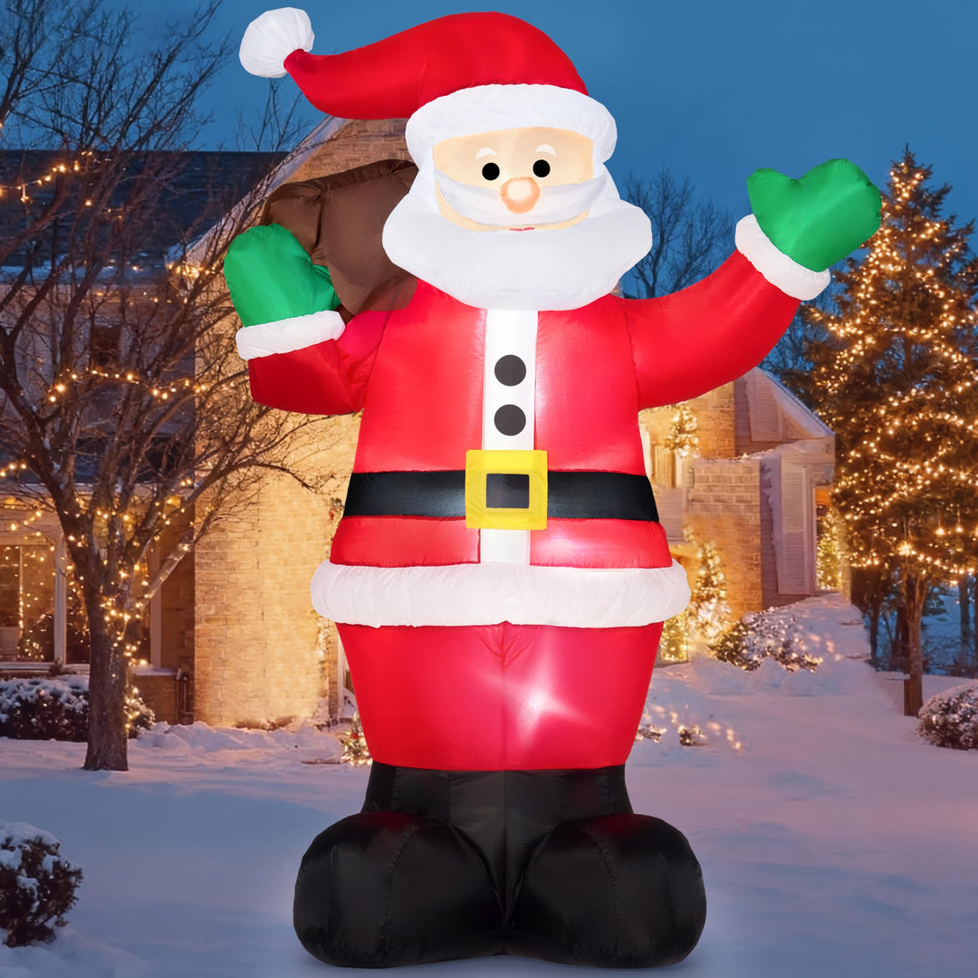 Joiedomi 1.8M/ 6FT Weihnachten aufblasbare Santa mit Geschenk-Sack, Blow Up Xmas aufblasbare Dekorat
