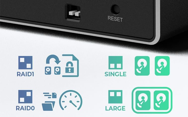 ICY BOX RAID Gehäuse für 2X 2,5 Zoll SSD & HDD, USB-C & USB-A Kabel, USB 3.1 Gen2 (10 Gbit/s), Alumi