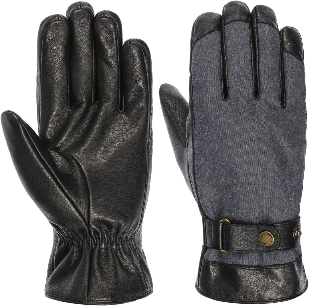 Stetson Nappa Waxed Cotton Lederhandschuhe Handschuhe Fingerhandschuhe Herrenhandschuhe Herren - mit