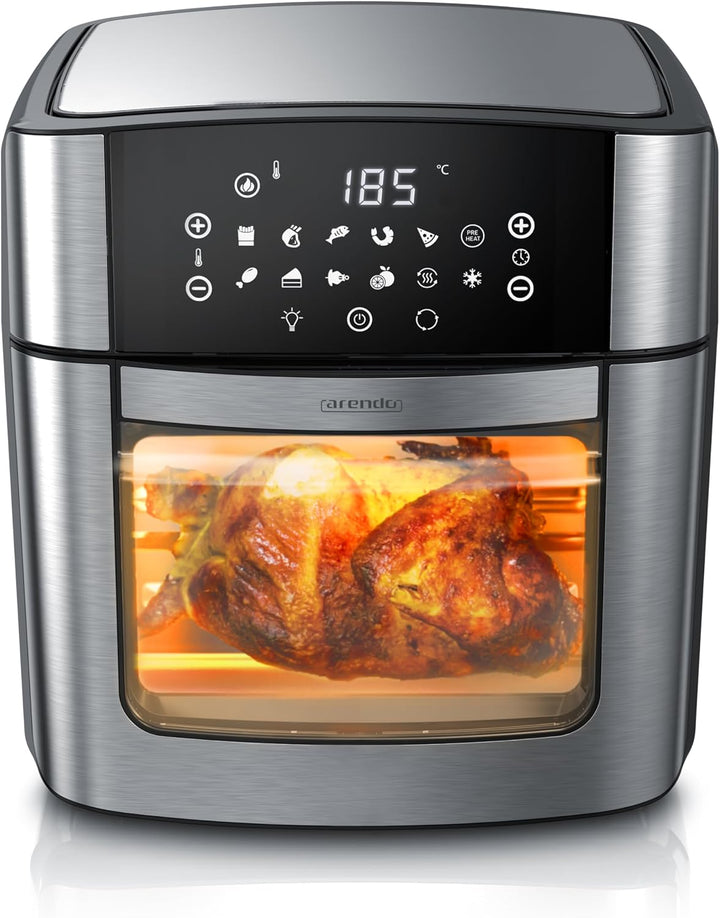 Arendo - XXL Heissluftfritteuse 16 Liter - Grill - Dörrautomat - Backofen - Air Fryer - Touchscreen