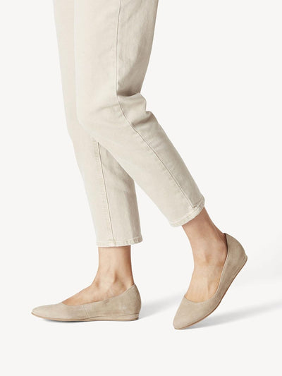 Tamaris Damen Ballerina 1-1-22118-20 schmal 35 EU Taupe, 35 EU Taupe