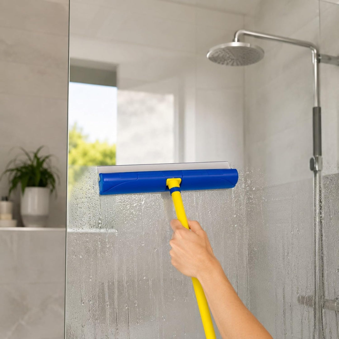 AquaBLADE Set Nr. 2 - Kleiner und grosser Wischer mit Silikonlippe, Wasserauffangrinne und externem