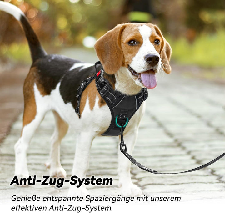 PoyPet Keine Pull Hundegeschirr Front Reflektierende Pet Weste für Hunde mit Einfache Kontrolle Grif