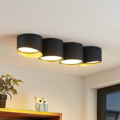 Lindby Deckenlampe 'Kianush' (Modern) in Schwarz aus Metall u.a. für Wohnzimmer & Esszimmer (4 flamm