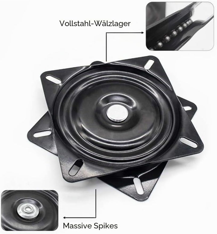 Quadratische Drehteller, Universal Heavy Duty 360 Grad Sitz Swivel Base Mount Plate für TDS Bootssit