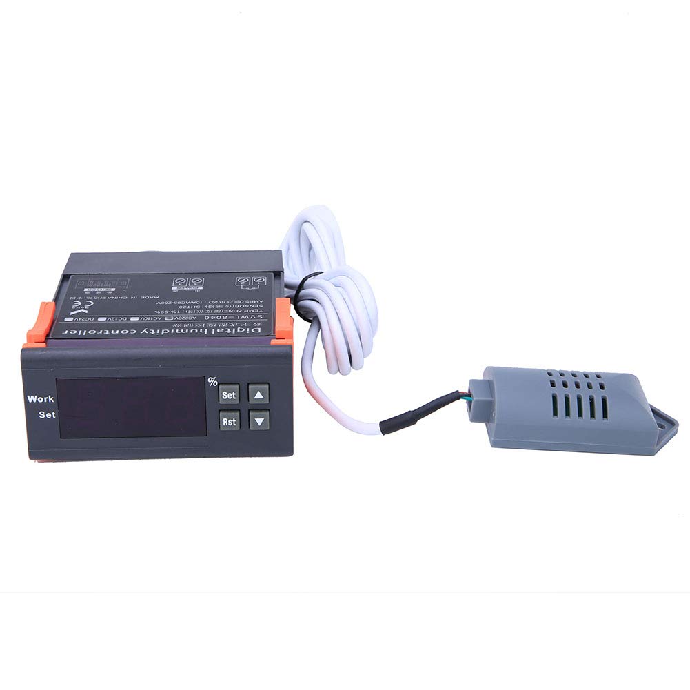 Hyuduo Digitaler Luftfeuchtigkeitsregler WH8040 Messbereich 1% -99% RH HM-40 Sensor für hohe Genauig