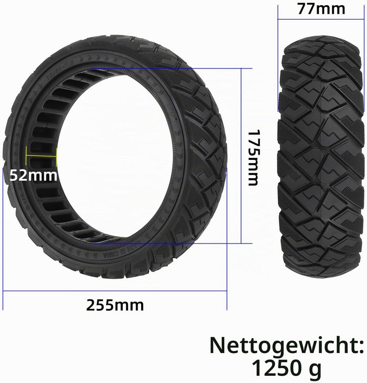 TREFAN 70/60-7,5 Vollreifen für Segway ZT3 Pro D,für Ninebot Max G3/G3 D Elektroroller 70/60-7.5 Off